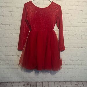 Cat & Jack Size 14 Girls Large Red Dress